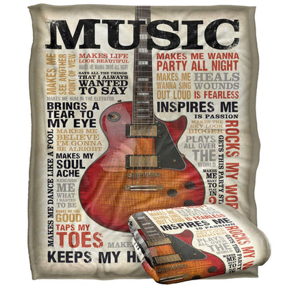 Multicoloured - Back - Retrorocket Studio Music Silky Supersoft Blanket