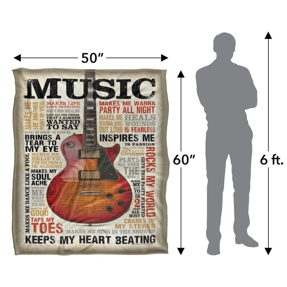 Multicoloured - Lifestyle - Retrorocket Studio Music Silky Supersoft Blanket