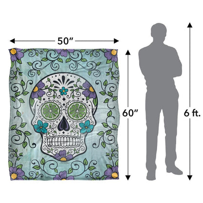 Multicoloured - Lifestyle - Retrorocket Studio Silky Skull Supersoft Blanket