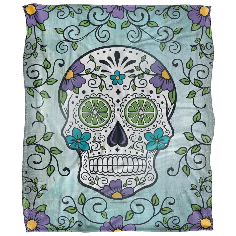 Multicoloured - Front - Retrorocket Studio Silky Skull Supersoft Blanket
