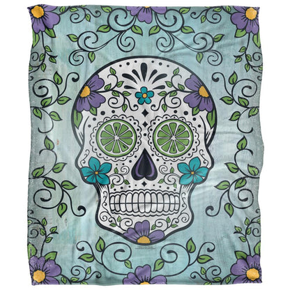 Multicoloured - Front - Retrorocket Studio Silky Skull Supersoft Blanket