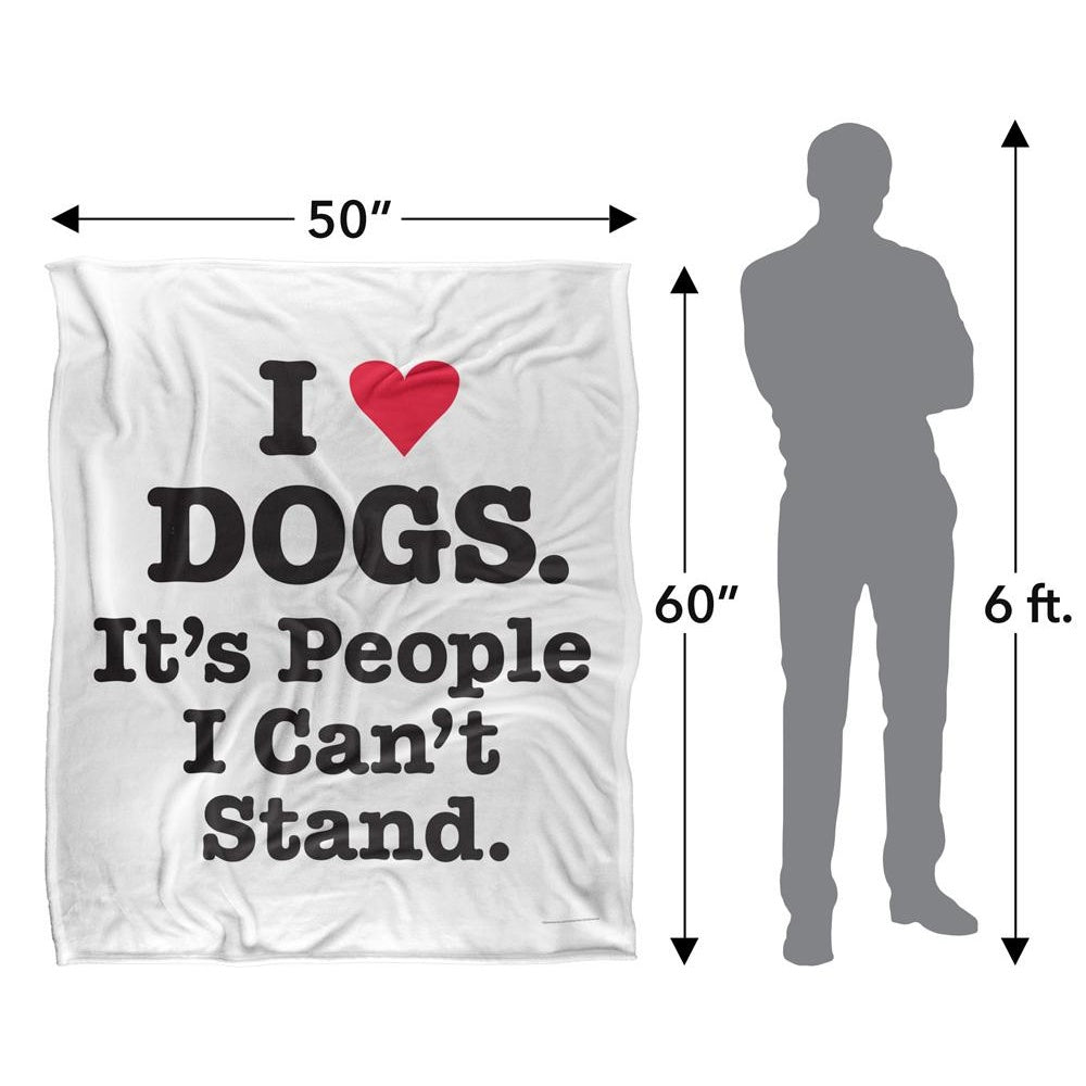 Black-White - Lifestyle - Ephemera I Heart Dogs Silky Supersoft Blanket