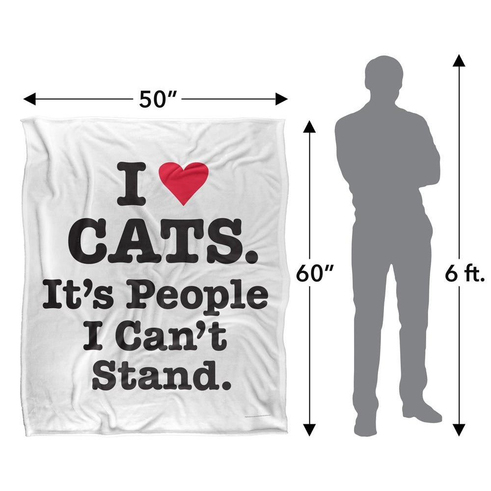 Black-White - Lifestyle - Ephemera I Heart Cats Silky Supersoft Blanket