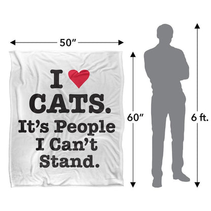 Black-White - Lifestyle - Ephemera I Heart Cats Silky Supersoft Blanket