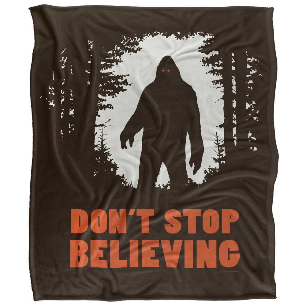 Black-White-Red - Front - Ephemera Don´t Stop Believing Silky Bigfoot Supersoft Blanket