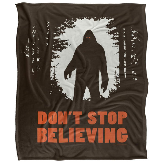 Black-White-Red - Front - Ephemera Don´t Stop Believing Silky Bigfoot Supersoft Blanket