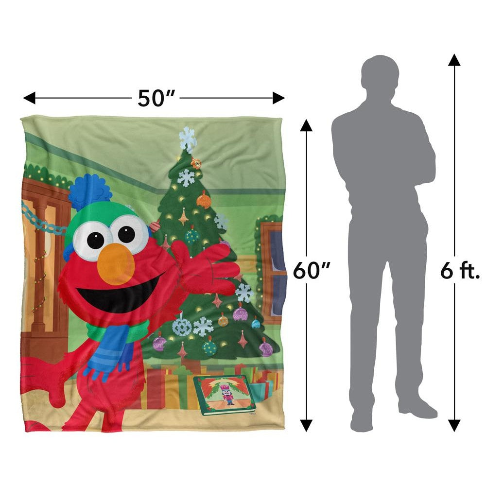 Multicoloured - Close up - Sesame Street Furry Friends Forever Silky Elmo Supersoft Blanket