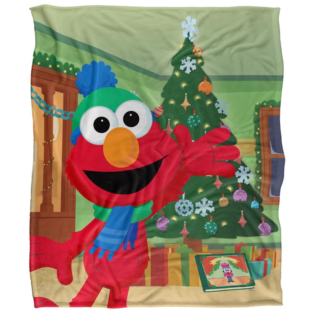 Multicoloured - Front - Sesame Street Furry Friends Forever Silky Elmo Supersoft Blanket