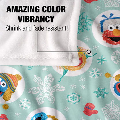 Multicoloured - Lifestyle - Sesame Street Silky Character Heads Festival Supersoft Blanket