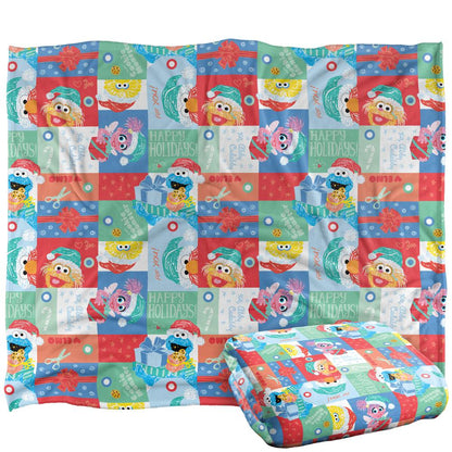 Multicoloured - Back - Sesame Street Silky Squares Holiday Supersoft Blanket