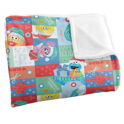 Multicoloured - Side - Sesame Street Silky Squares Holiday Supersoft Blanket