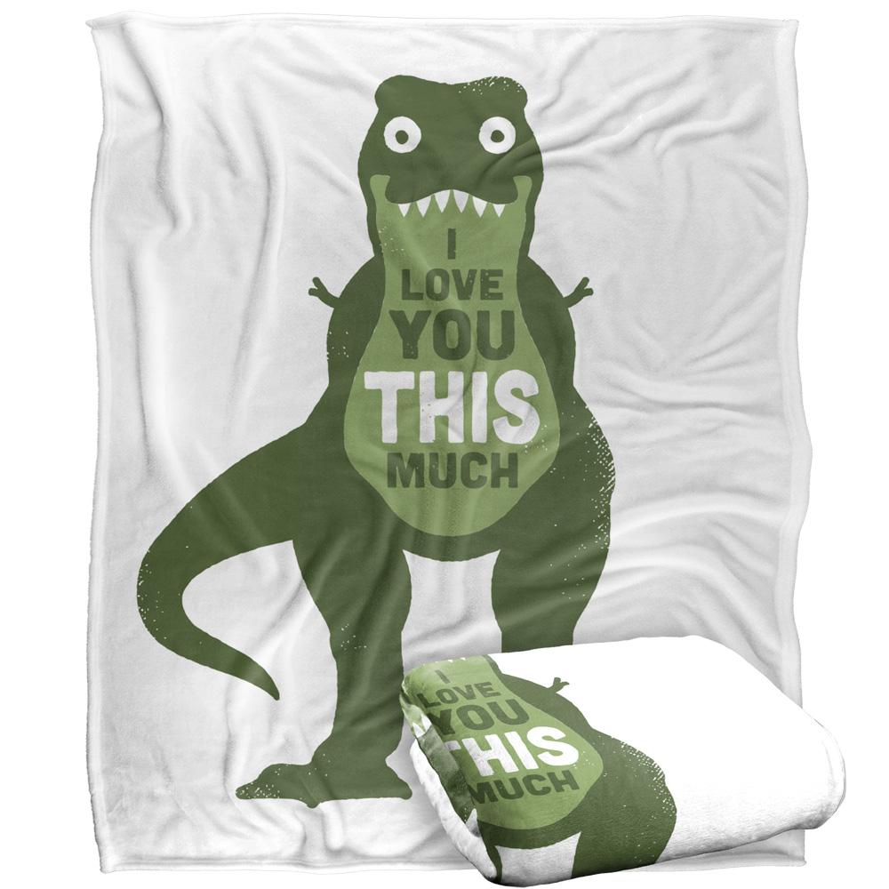 Green-White - Back - David Olenick Amourosaurus Silky Supersoft Blanket