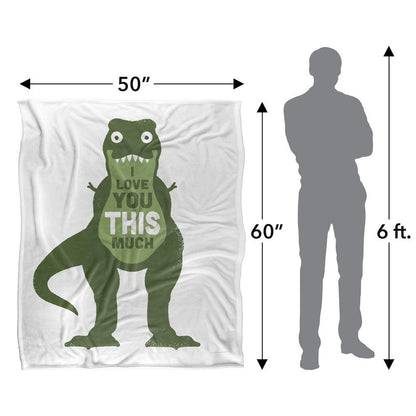 Green-White - Lifestyle - David Olenick Amourosaurus Silky Supersoft Blanket