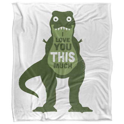 Green-White - Front - David Olenick Amourosaurus Silky Supersoft Blanket