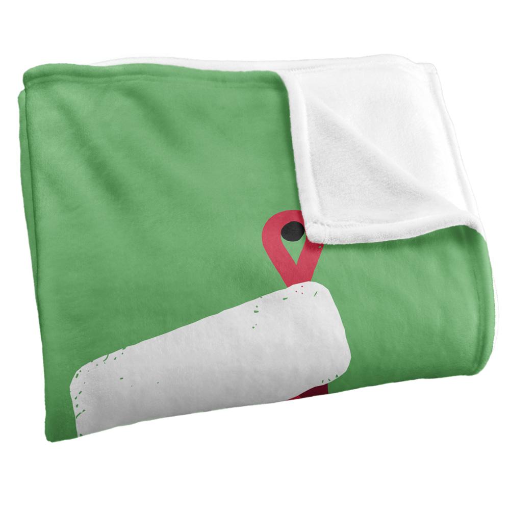 Green-Red-White - Side - David Olenick A Full Schedule Silky Blanket