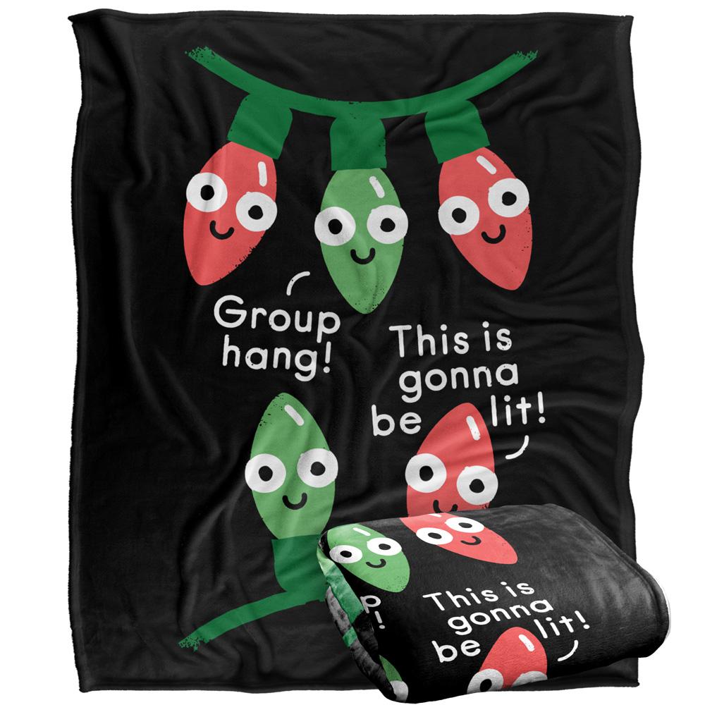 Black-Red-Green - Back - David Olenick A Delightful Holiday Silky Supersoft Blanket