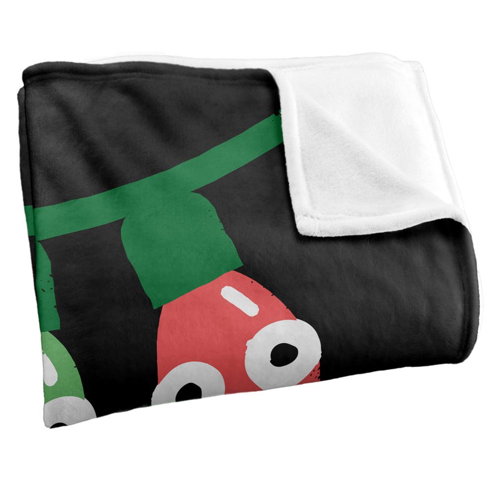 Black-Red-Green - Side - David Olenick A Delightful Holiday Silky Supersoft Blanket