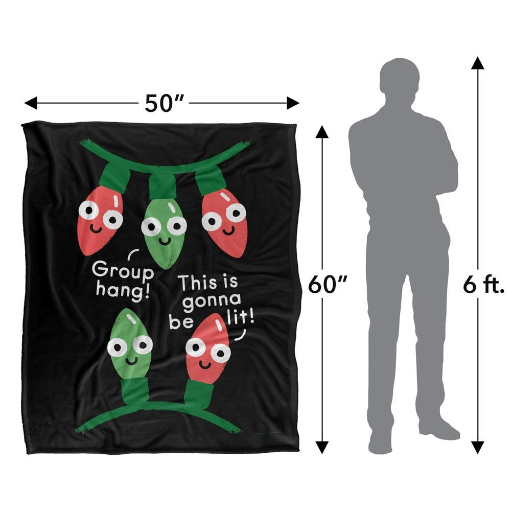 Black-Red-Green - Close up - David Olenick A Delightful Holiday Silky Supersoft Blanket