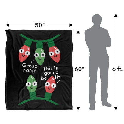 Black-Red-Green - Close up - David Olenick A Delightful Holiday Silky Supersoft Blanket