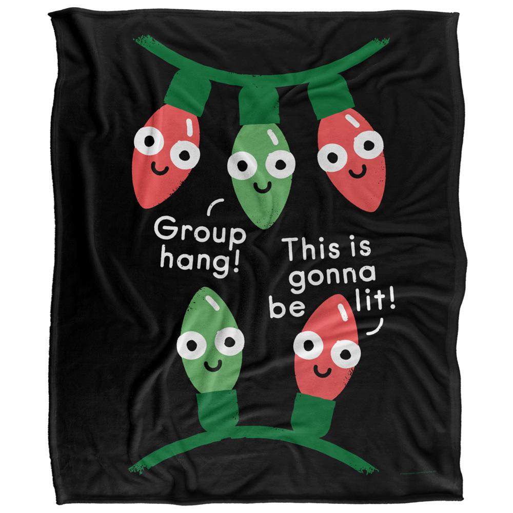 Black-Red-Green - Front - David Olenick A Delightful Holiday Silky Supersoft Blanket