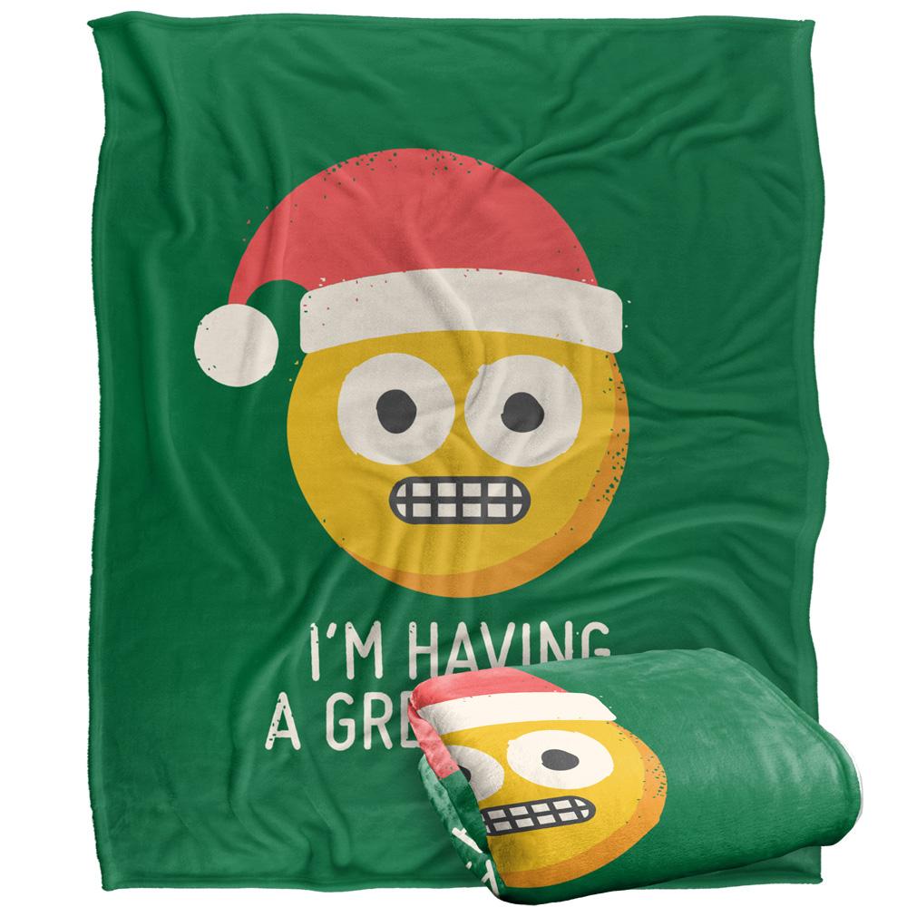 Green-Yellow-Red - Back - David Olenick Knuckle Silky Christmas Supersoft Blanket