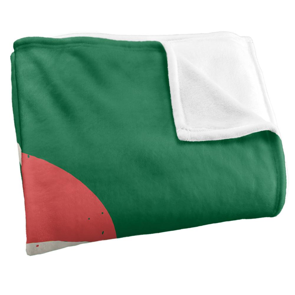 Green-Yellow-Red - Side - David Olenick Knuckle Silky Christmas Supersoft Blanket