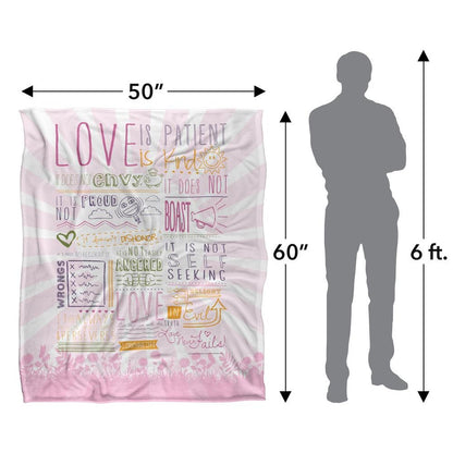 Multicoloured - Lifestyle - Slingshot Publishing Love Is Patient Silky Supersoft Blanket