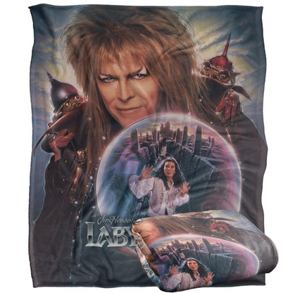 Brown-Blue - Back - Labyrinth Trapped In The Glass Silky Supersoft Blanket
