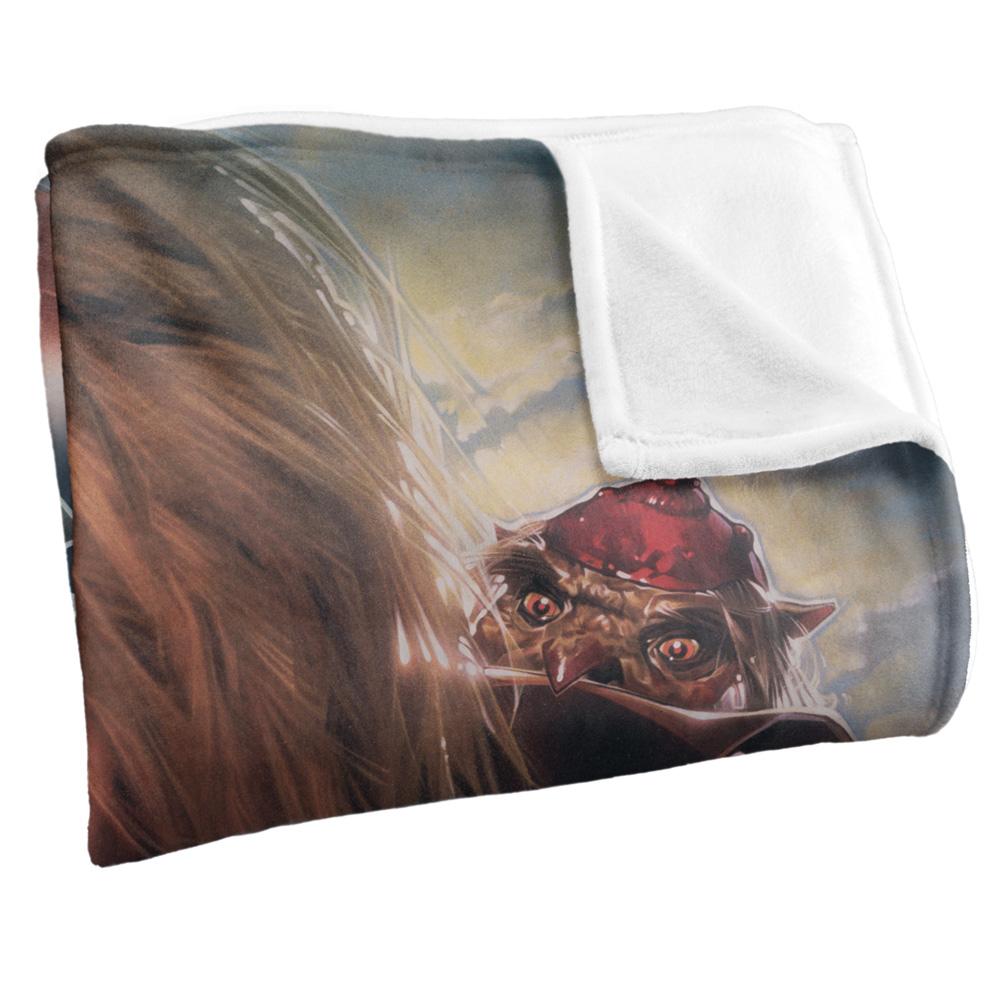 Brown-Blue - Side - Labyrinth Trapped In The Glass Silky Supersoft Blanket
