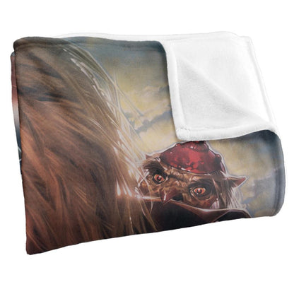Brown-Blue - Side - Labyrinth Trapped In The Glass Silky Supersoft Blanket
