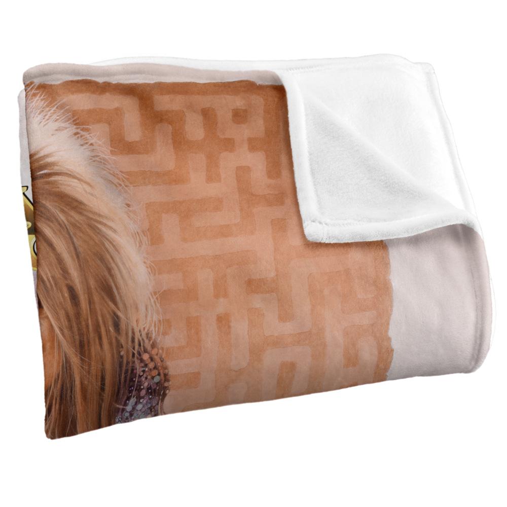 White-Brown - Side - Labyrinth Maze Montage Silky Poster Supersoft Blanket