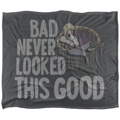 Black-Grey - Front - Labyrinth Bad Never Looked This Good Silky Supersoft Blanket