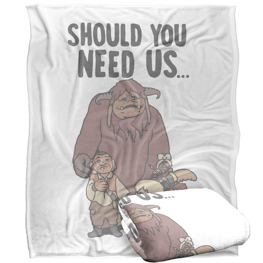 White-Brown - Back - Labyrinth Should You Need Us Silky Supersoft Blanket