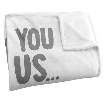 White-Brown - Side - Labyrinth Should You Need Us Silky Supersoft Blanket