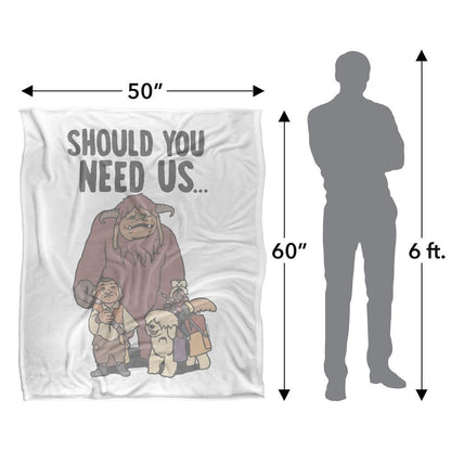 White-Brown - Pack Shot - Labyrinth Should You Need Us Silky Supersoft Blanket