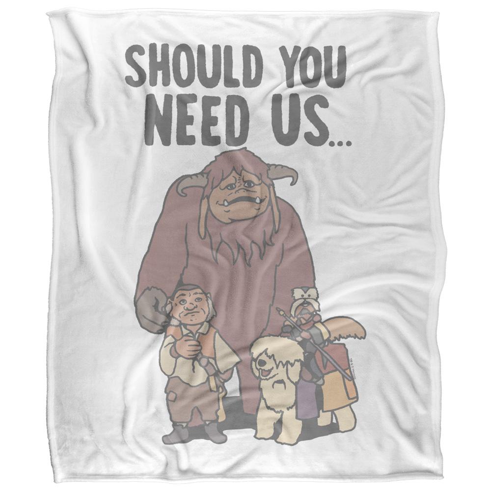 White-Brown - Front - Labyrinth Should You Need Us Silky Supersoft Blanket