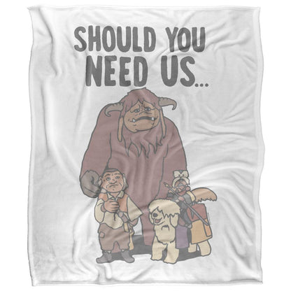 White-Brown - Front - Labyrinth Should You Need Us Silky Supersoft Blanket