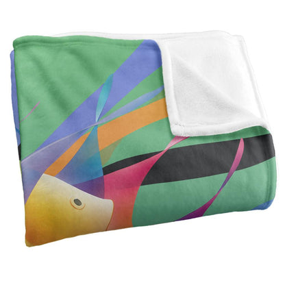Multicoloured - Side - Royce McClure Silky Angelfish Kiss Supersoft Blanket