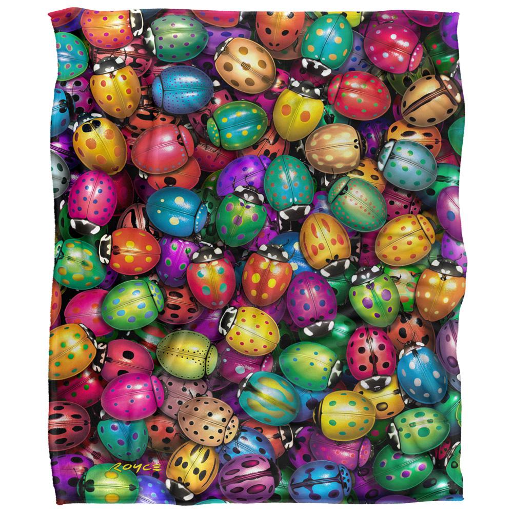 Multicoloured - Front - Royce McClure Silky Colourful Beetle Supersoft Blanket