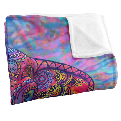 Multicoloured - Side - Royce McClure Silky Bohemian Elephant Supersoft Blanket