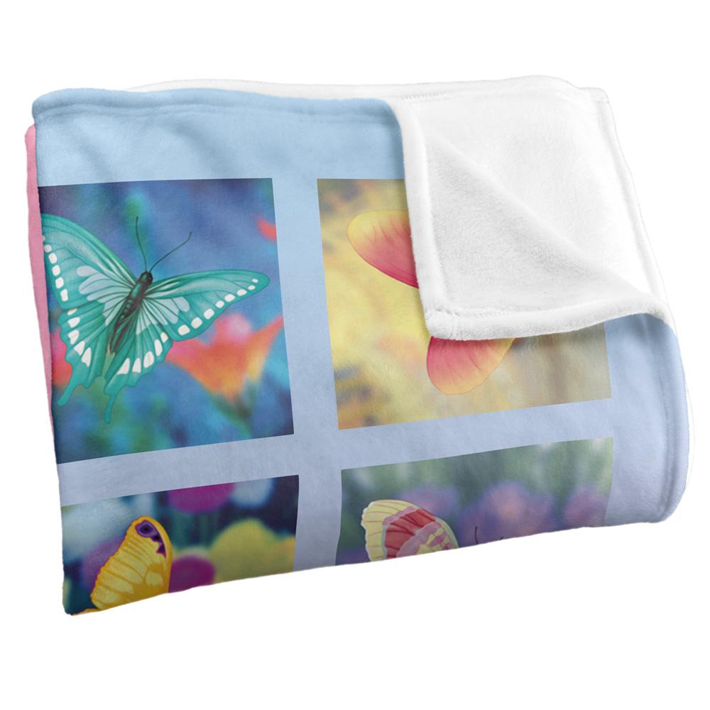 Multicoloured - Side - Royce McClure Silky Butterfly Box Supersoft Blanket