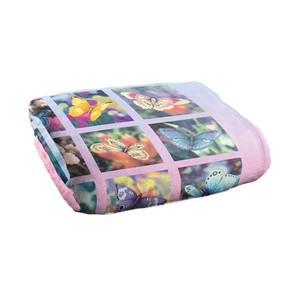Multicoloured - Back - Royce McClure Silky Butterfly Box Supersoft Blanket