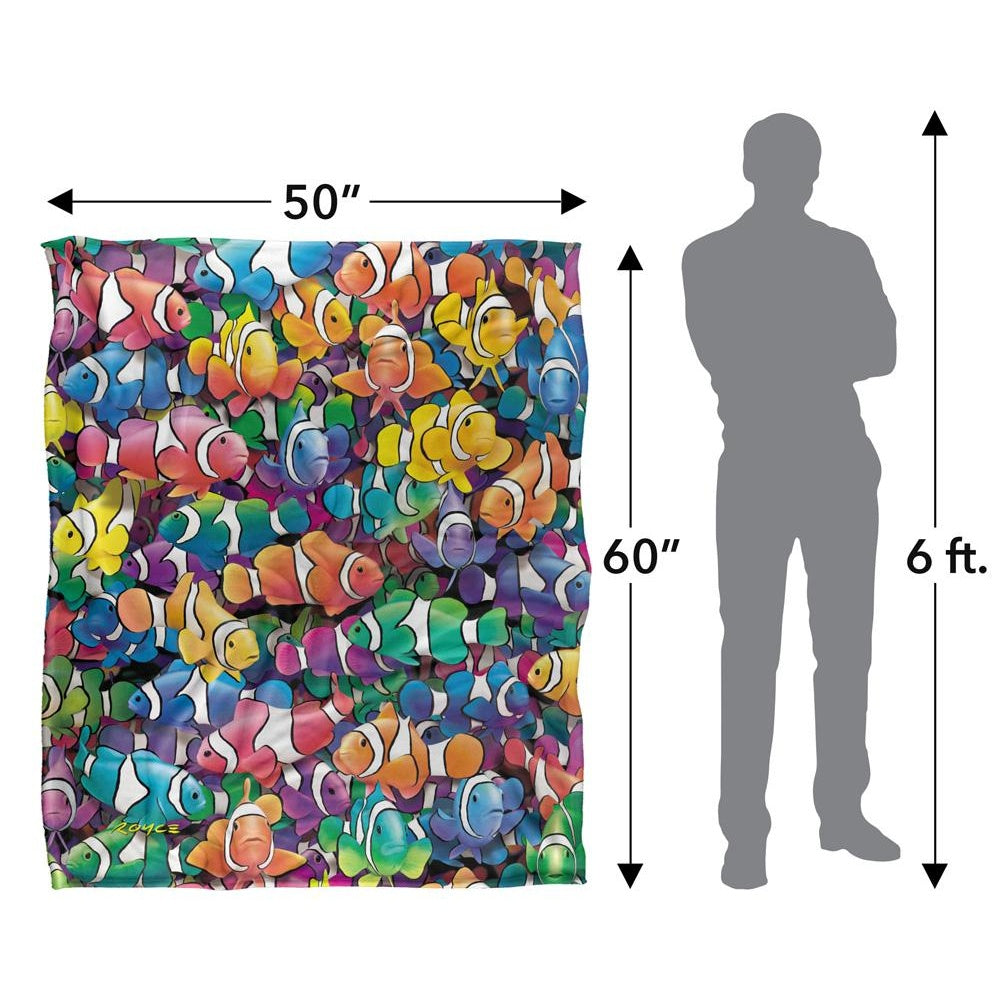 Multicoloured - Lifestyle - Royce McClure Clowning Around Clown Fish Silky Supersoft Blanket
