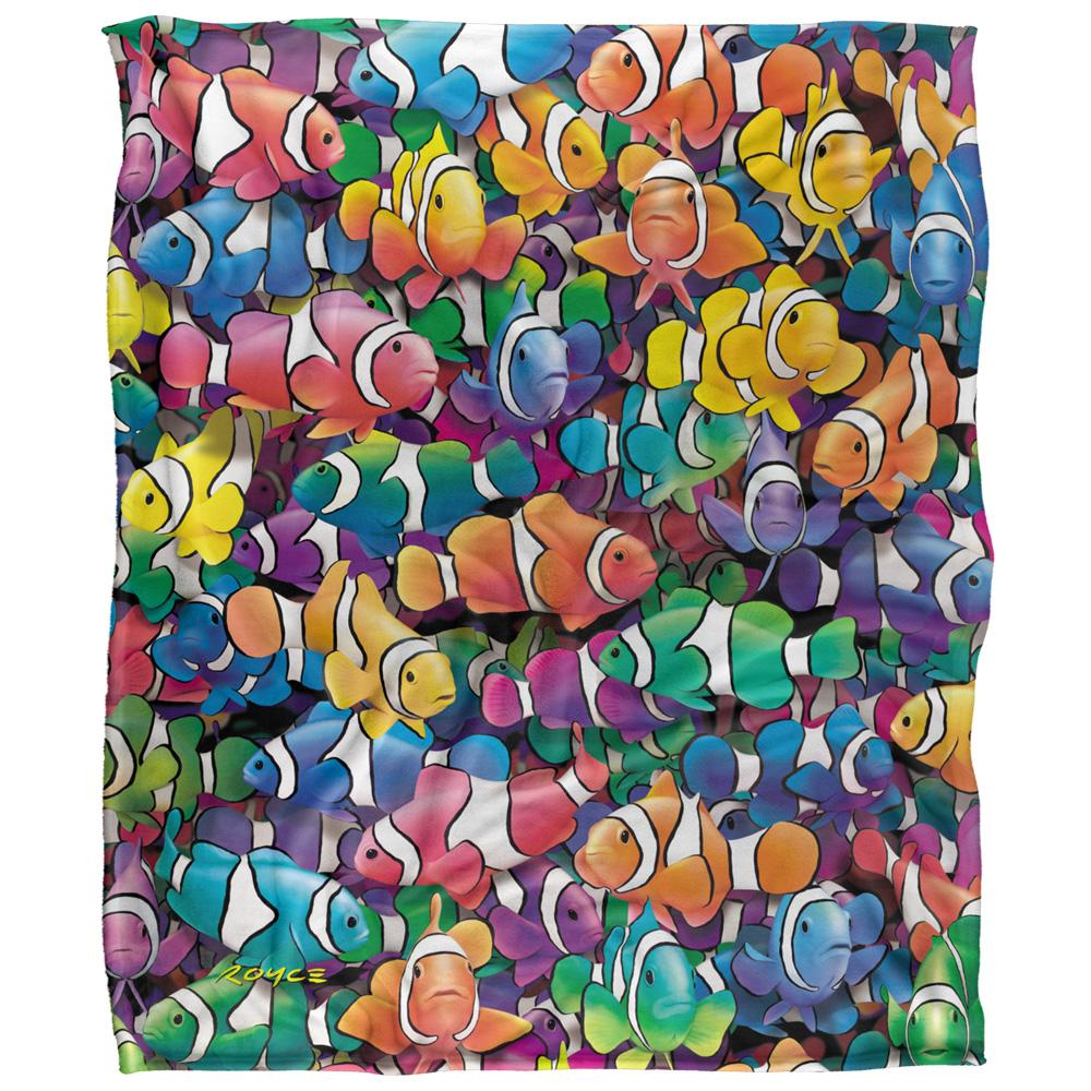 Multicoloured - Front - Royce McClure Clowning Around Clown Fish Silky Supersoft Blanket