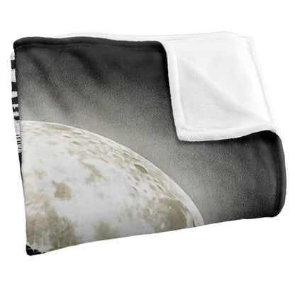 Black-White - Back - Royce McClure Silky Dolphin Supersoft Blanket
