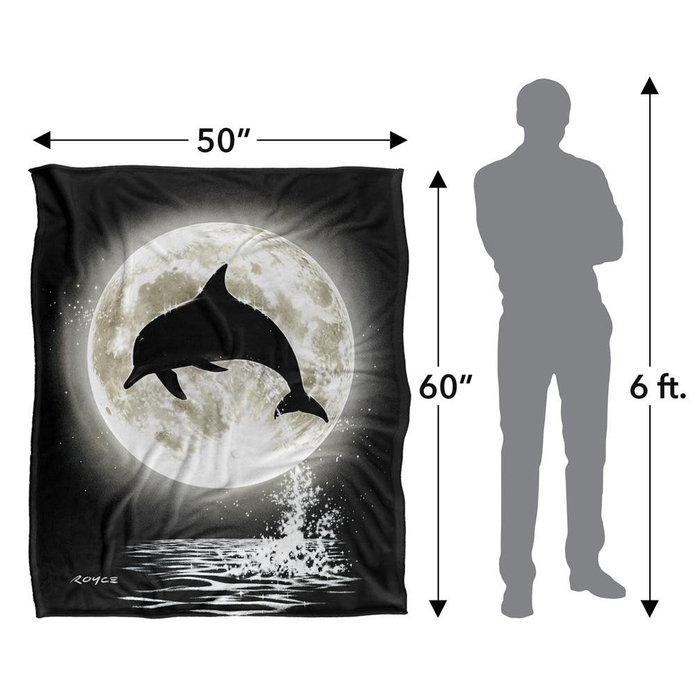 Black-White - Lifestyle - Royce McClure Silky Dolphin Supersoft Blanket