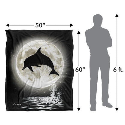 Black-White - Lifestyle - Royce McClure Silky Dolphin Supersoft Blanket