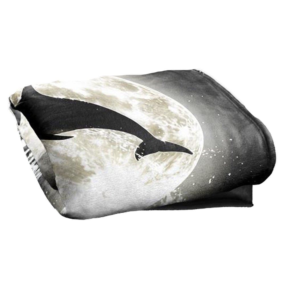Black-White - Side - Royce McClure Silky Dolphin Supersoft Blanket