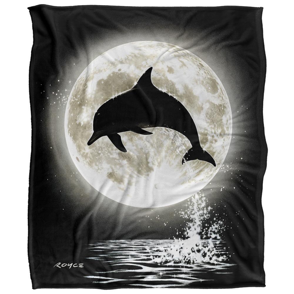 Black-White - Front - Royce McClure Silky Dolphin Supersoft Blanket