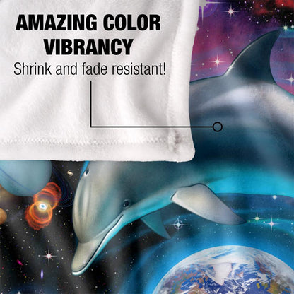 Multicoloured - Lifestyle - Royce McClure Silky Dolphin Universe Supersoft Blanket